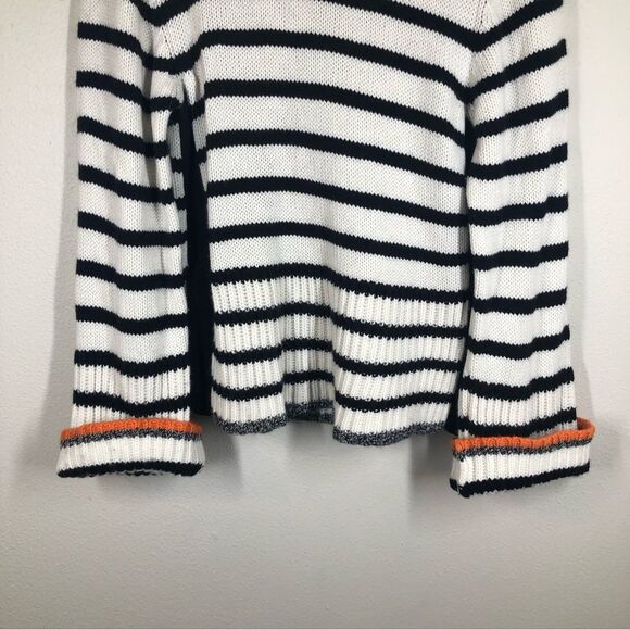 ME+EM Italian Merino Wool Cashmere Breton Stripe Sweater Size Medium - Picture 3 of 9